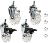 4 piezas 2 pulgadas M8x15mm Tornillo Rueda de Vago Silla de Oficina Rueda giratoria with Brake para sofá Silla Gabinete