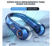 Fan 3000mA Portable Mini Hanging Neck Fan Bladeless Neckband Fan Digital Display Power Air Cooler USB Rechargeable Electric Fans