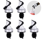 5 uds corchos e inyectores tapón de licor aceite de oliva vino vertedor tapón aceite plata