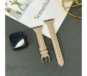 Slim Leather Watch Strap for Apple Watch 42mm 44mm 45mm 41mm 40mm 38mm Women's Fashion Simple Bracelet iWatch Series 987654321SE
