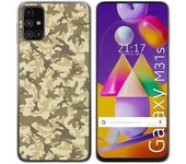 Tumundosmartphone Funda Gel Tpu para Samsung Galaxy M31s diseño Sand Camuflaje Dibujos