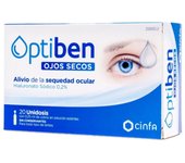 Optiben Ojos Secos 20 Monodosis Lubricante Hidratante para Sequedad Ocular