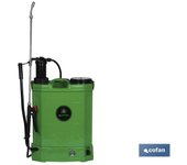 Pulverizador de espalda | Capacidad 16 litros | Eléctrico con doble uso Batería/Manual COFAN
