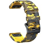 22mm 26mm QuickFit Sports Camouflage Silicone Strap For Garmin Fenix 6X 7X Pro Band For Fenix 6Pro 5Plus Bracelet Watchband