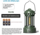 European Roman Pillar Vintage Camping Lantern Creative Atmosphere Flashlight Outdoor Lighting Lamp With Hook Warm White Light