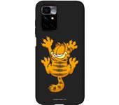 Funda original compatible con Xiaomi Redmi 10 Negro con un diseño de Garfield Arañazo