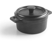 MINI-COCOTE MELAMINA D10CM C/TAPA BLACK