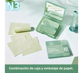 100 Sheets Portable Face Oil Absorbing Paper With Mirror Case Beauty Woman Facial Care Paper Absorbs Facial Fat Beauty