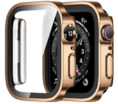 2PCS Waterproof Case for Apple Watch 7 8 9 45mm 41mm-44-40mm Bumper Screen Protector 2 PACK Edge Cover iWatch 5 SE 6 Accessories