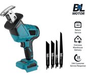 Sierra alternante sin escobillas, herramienta eléctrica de bricolaje para batería Makita de 18V, 3600w, 12000spm Sierra reciproca sin cepillo, 1 enchufe de batería de la UE