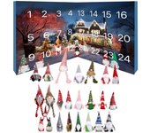 2024 Christmas Gnome Holidays Advent Calendar with Gnome Plush Toys 24 Days Xmas Countdown Calendar for Kids