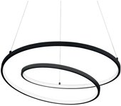 El Negro Modern metal de Oz de la suspensión llevó La Luz Caliente D80 de 55W 3000K
