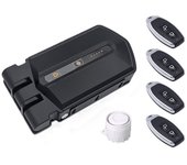 Cerradura Invisible con Alarma Golden Shield Negra 120db 4 mandos