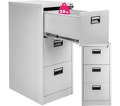 Tectake - Archivador con 3 cajones 62,4 x 46 x 102,8 cm  3 cajones muy amplios  Cajones para carpetas en formato DIN A4  Dispositivo de inserción para cajones  Incluye 2 llaves  Cajones con rieles