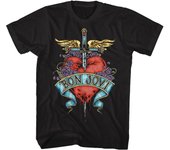 Bon Jovi T-Shirt Heart Black Tee
