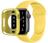 Candy Soft Silicone Bend+Case for Apple Watch Cover 9 8 7 6 Se 5 45mm 42mm 38 Protection Iwatch Serie 44mm 40mm 41mm Strap+case