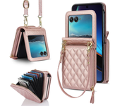 Crossbody PU Leather Phone Case for Motorola Razr 40 Ultra Moto Razr 40Ultra 2023 Wallet Card Holder Shoulder Strap Cover Bag