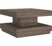 vidaXL Mesa de centro de MDF 60x60x35 cm Marrón claro, Marrón oscuro, Gris Mesita de Salón o Comedor o Auxiliar Mesa de Café Meuble Salón