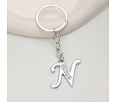 Simple A-Z 26 Letter Pendant Keychain English Alphabet Keyring For Friend Good Gift Holder Handbag Car Jewelry