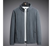 Autumn and winter men's plus size casual fashion simple and plush thick warm fleece fleece fleece fleece jacket solid color jack