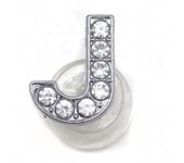 Diamond Shoe Charms Glitter Rhinestone Letter Silver Crystal Alphabet Shoe Decorations Jewelry Slider Bracelet Wristbands