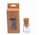 JASTER Glass Drift Bottle With Cork USB 3.0 Flash Drive Transparent Pendrive  8GB 16GB 32GB 64GB  Fashion Current Gift Pen Drive
