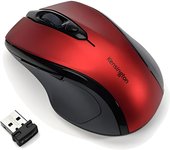 Kensington K72422WW - Ratón óptico Pro Fit inalámbrico mediano color rojo
