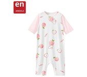 AIBEDILA Spring Autumn Newborn Baby Rompers Organic Cotton Solid Soft Infant Jumpsuit With Boy Girls Short Sleeve Bebe Pajamas
