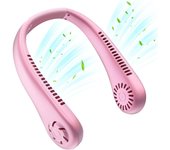 Ventilador De Cuello Colgando Sin Hojas, Mini Ventilador Portátil Usb, Súper Fuerte Viento, Silencioso Viento Natural, Recargable