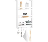 SoBuy FRG150-W, Especiero de Pared en 3 Niveles, Estantería para Botes de Especias, Blanco, ES