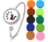 Crystal Aromatherapy Bracelet Bangle Diffuser Jewelry Tree of Life Perfume Oils Diffuser Aroma Diffuser Lockets Woman Bracelet