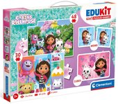 Juegos Educativos Infantil Edukit 4 en 1 Gabby´s DollHouse - Puzzles - cubos - Memori Clementoni