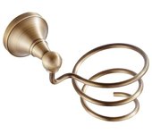 Soporte para secador de pelo en espiral Soporte para secador de pelo de latón montado en la pared