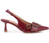 Blogger NICOLETA Zapatos de salón para mujer granate en sintético con hebilla 84596