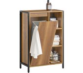 SoBuy BZR65-PF Armario de baño Cesto para Ropa Sucia con un Cesto y 3 estantes 60 x 30 x 90 cm ES