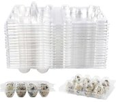 12 Grid Quail Eggs Egg Box Quail Reusable Eggs Carton Eggs Storage Box Refrigerator Clear Storage Box Mini Egg Dispenser With Lid