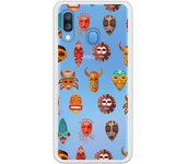 Funda compatible con Samsung Galaxy A20E - Patron mascaras africanas