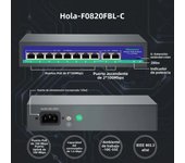 Hisource 4 8 Port POE Switch Active 48V Supply Ethernet 100/1000Mbps Nerwork Switch for IP Camera/Wireless AP