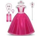 Disfraz de princesa para niña, disfraz rosa de Halloween con accesorios, de 3 a 8 años