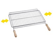 Sauvic Parrilla Barbacoa Extensible 50x40cm Acero Zincado | Accesorios para Barbacoas