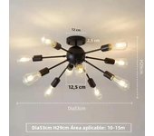 Modern Sputnik Ceiling Chandelier Satellite Hanging Lamp Lustre Light Fixture 6 8 10 Iron Spider Home Living Dining Room Decor
