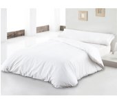 Juego Nórdico 3 Piezas, Funda Nórdica para Edredón + Funda de Almohada + Sábana Bajera, Color Blanco