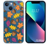 Funda Silicona Transparente compatible con iPhone 13 Mini (5.4) diseño Otoño Dibujos