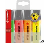 Set de Marcadores Fluorescentes Stabilo Boss Multicolor (5 Unidades)