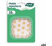 Moldes para Magdalenas Algon Flor Amarilla Desechables (24 Piezas) (24 Unidades)