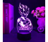 Japanese Anime Drogan Ball Super Saiyan Goku Vegeta Figure Led Acrylic Stand 3d Illusion Colorful Nightlight for Kids Birthday