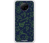 Funda original compatible con Xiaomi Redmi Note 9 5G - Redmi Note 9T - Batman Patt Villain Blue