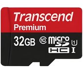 Transcend Premium - Tarjeta de Memoria Micro SDHC de 32 GB sin Adaptador (Clase 10, UHS-I, 45 MB/s 300x)