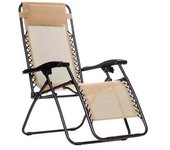 Tumbona de Jardín Plegable y Reclinable , Hamaca con Cojín Cómoda y Resistente para Terraza, Camping y Patio .