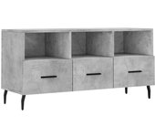 Mueble TV combinadoMueble de TV madera de ingeniería gris hormigón 102x36x50 cm
